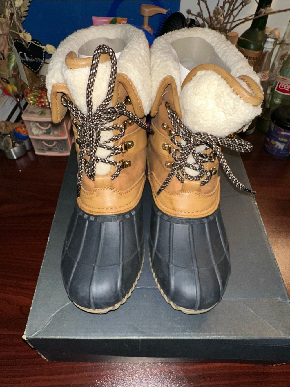 Tommy Hilfiger Rusteen Faux Shearling Lined Duck Boots